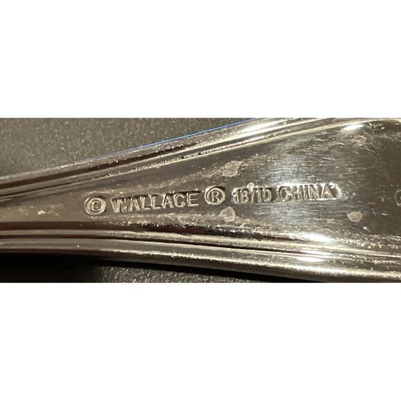 Wallace WAS159 Glossy Outline 18/10 Stainless Flatware Salad Forks Fork Set Of 6 - Picture 4 of 5